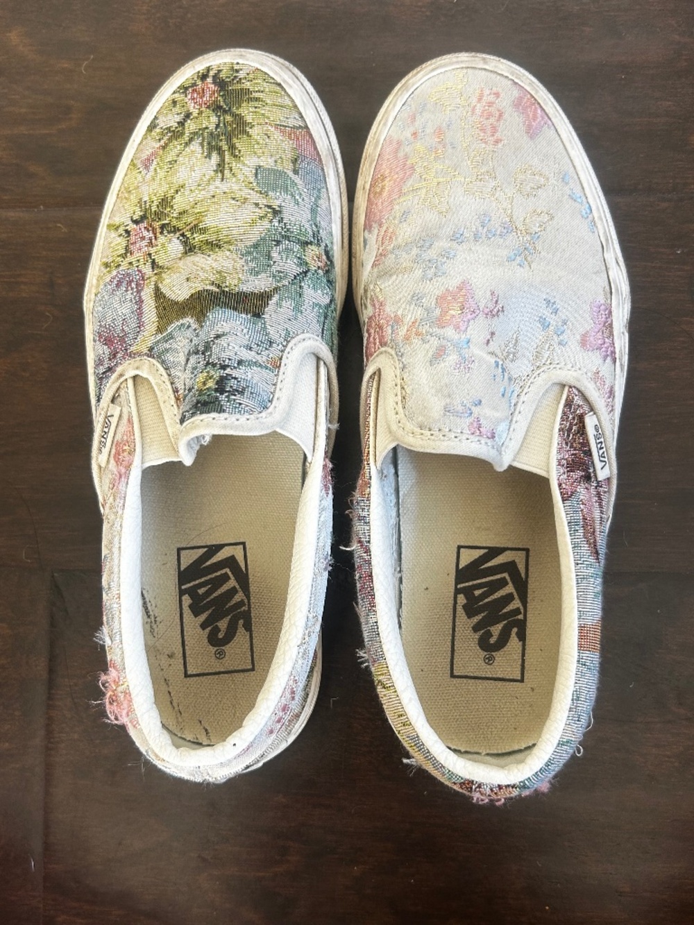 Vans Tapestry Slip Ons W7